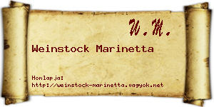 Weinstock Marinetta névjegykártya